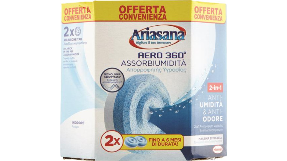 ARIASANA AERO TAB INOD 2X450GR