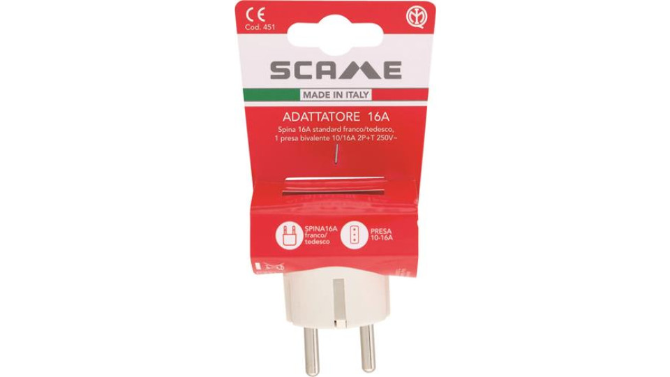 ADATTATORE SPINA SHUKO ITALIANA-TEDESCA 16A