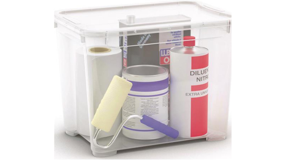 Contenitore portatutto con coperchio trasparente cm.39 x 27x H.29 T BOX S