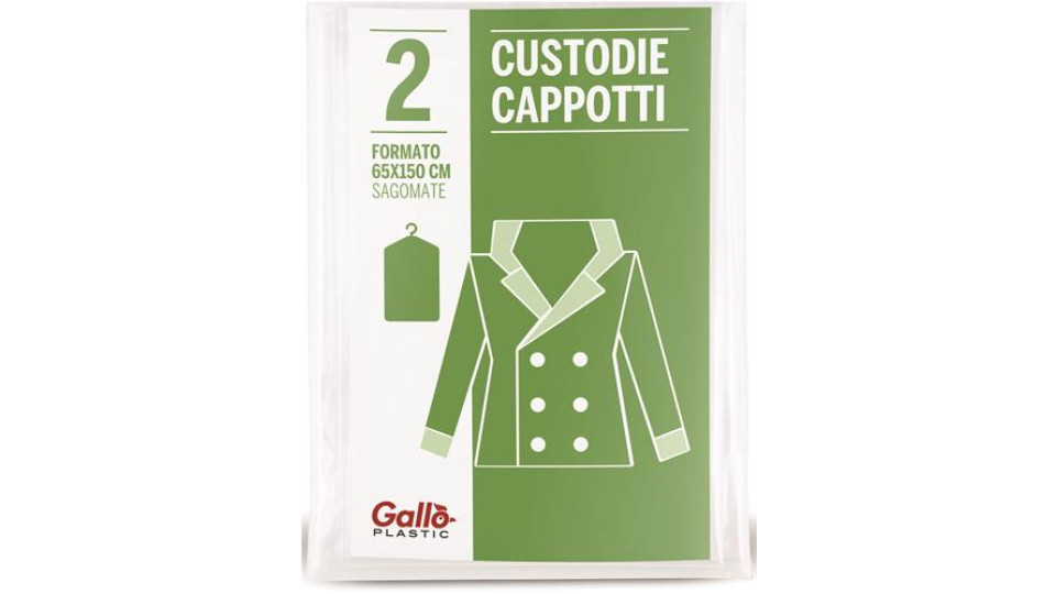 CONFEZIONE 2 CUSTODIE CAPPOTTI 65X150CM