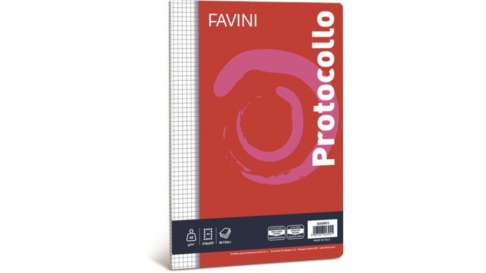 PROTOCOLLO TACCUINO FOGLI 30 RIGO Q5