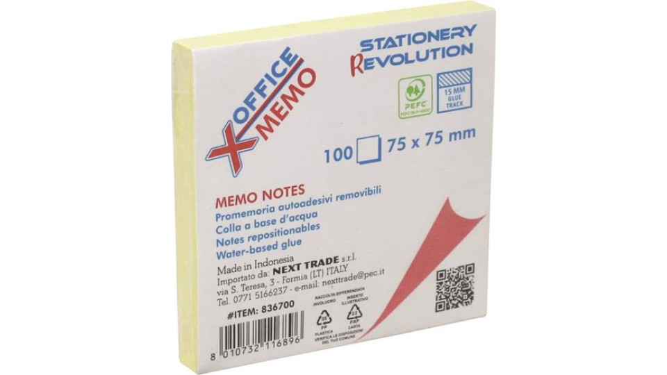 MEMO TIP CONTACTA 75X75 100 FOGLI