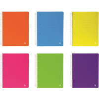 QUADERNO SPIRALATO RIGO 1R, RIGHE MEDIE E SUPERIORI 140 FOGLI COLORI FLUO