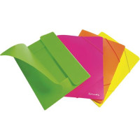 CARTELLINA A4 3 LEMBI CON ELASTICO FLUO