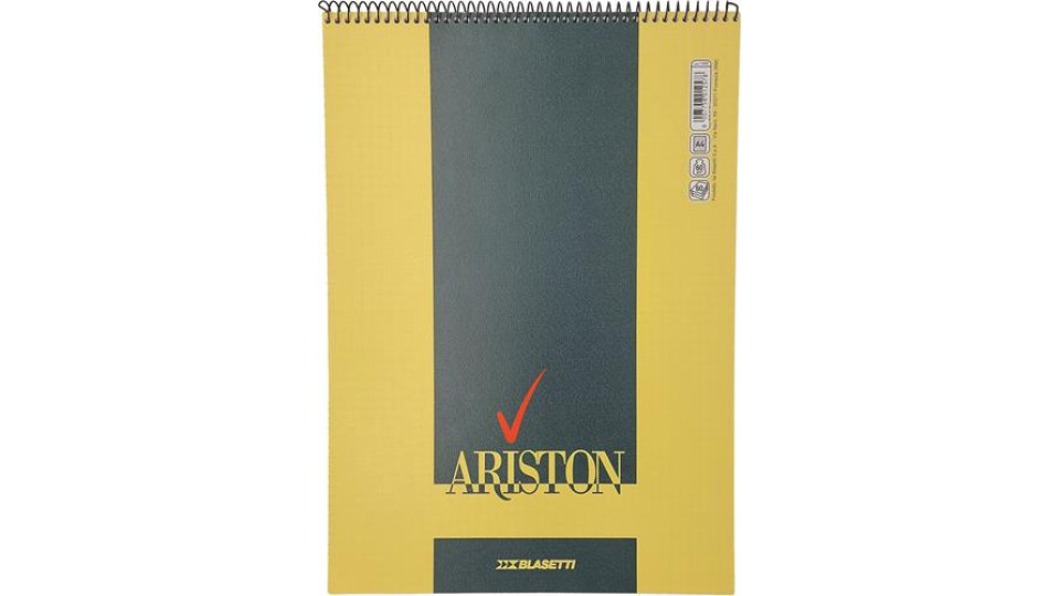 BLOCCO ARISTON A4 SPIRALATO A QUADRI, RIGO 5MM