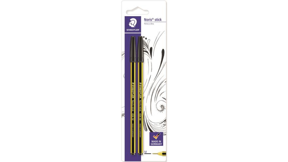 PENNE A SFERA NORIS STICK INCHIOSTRO NERO 2 PZ