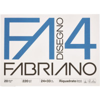 BLOCCO DISEGNO 4 FABRIANO SQUADRATO MISURE 24X33 20FOGLI