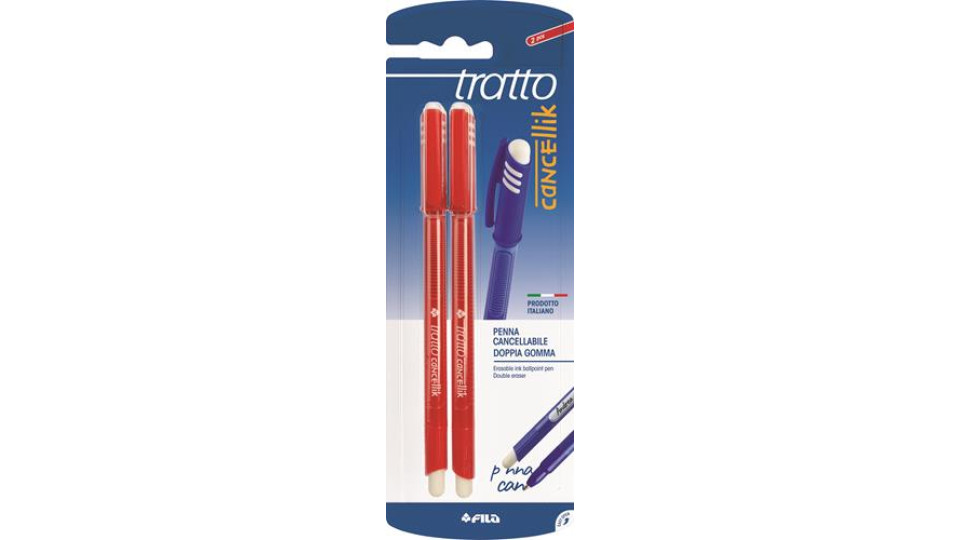 2 TRATTO CANCELLIK ROSSO+GOMMA