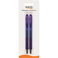 2PZ PENNA SCATTO GEL 0,7MM BLU