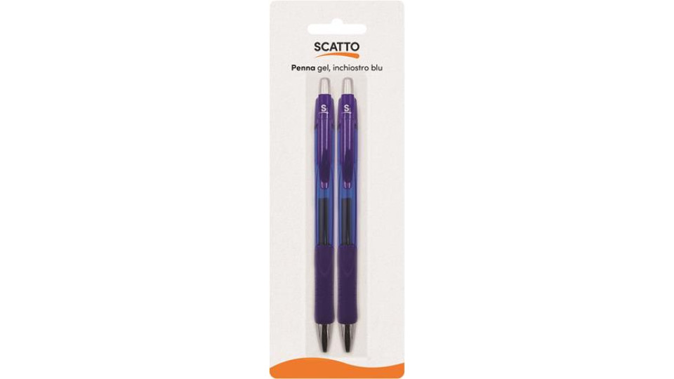 2PZ PENNA SCATTO GEL 0,7MM BLU