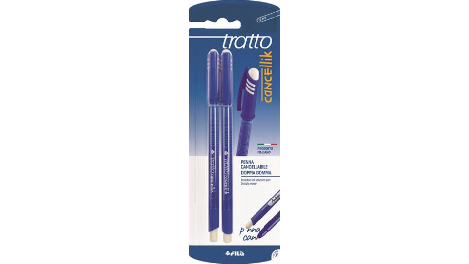 2 TRATTO CANCELLIK BLU+GOMMA