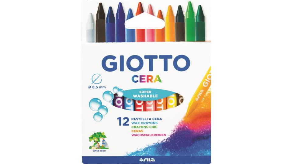 12 PASTELLI CERA GIOTTO
