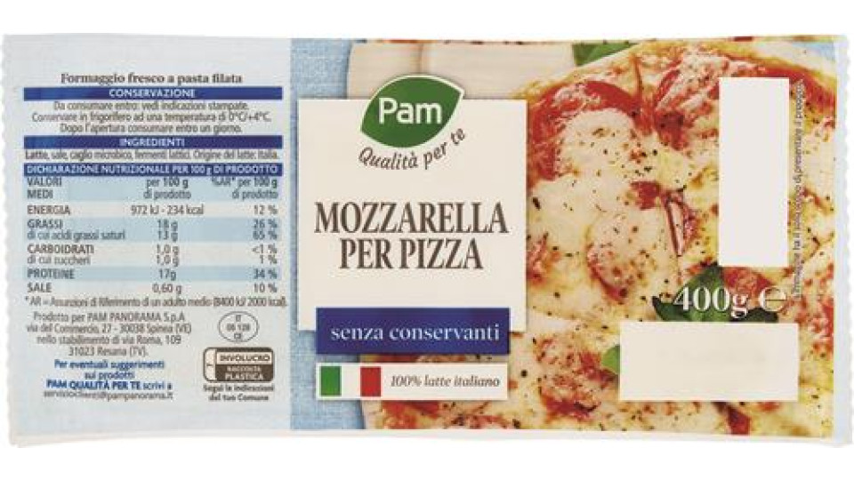 Mozzarella per Pizza