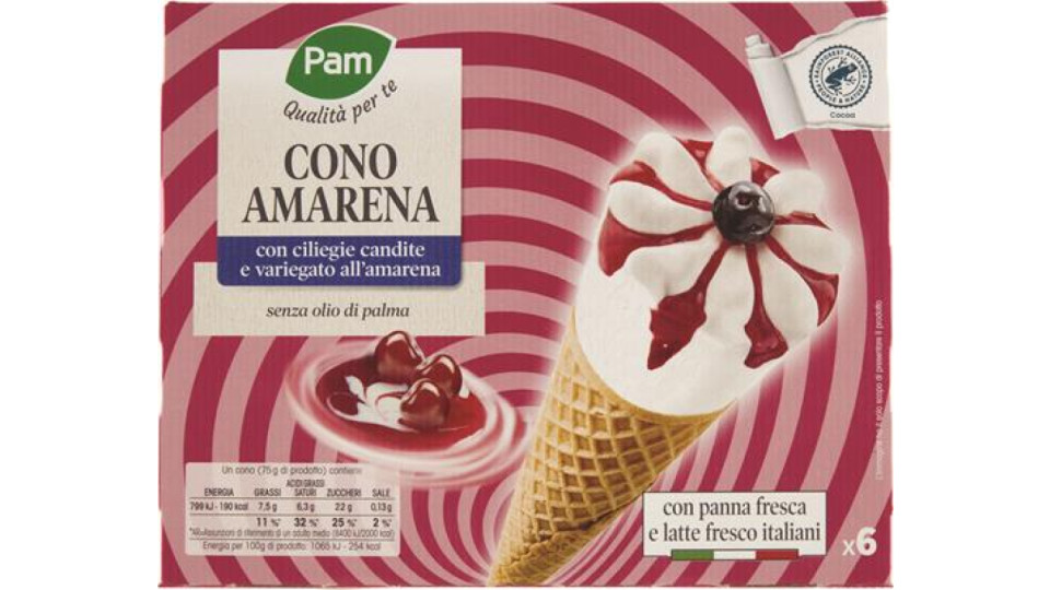 Coni all'Amarena  (75g x 6)