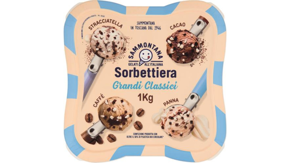 Sorbettiera Panna, Caffè, Stracciatella, Cacao