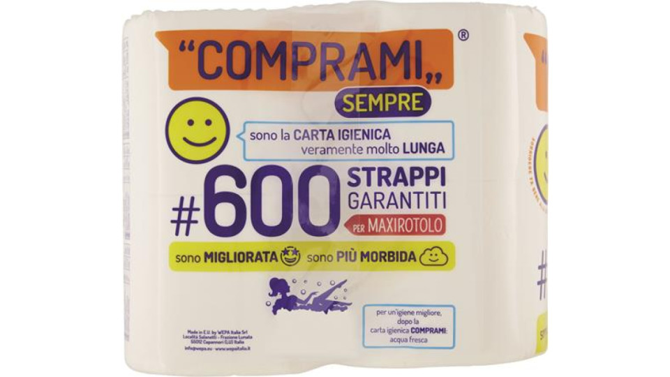 Comprami, carta igienica 6 rotoli 2 veli