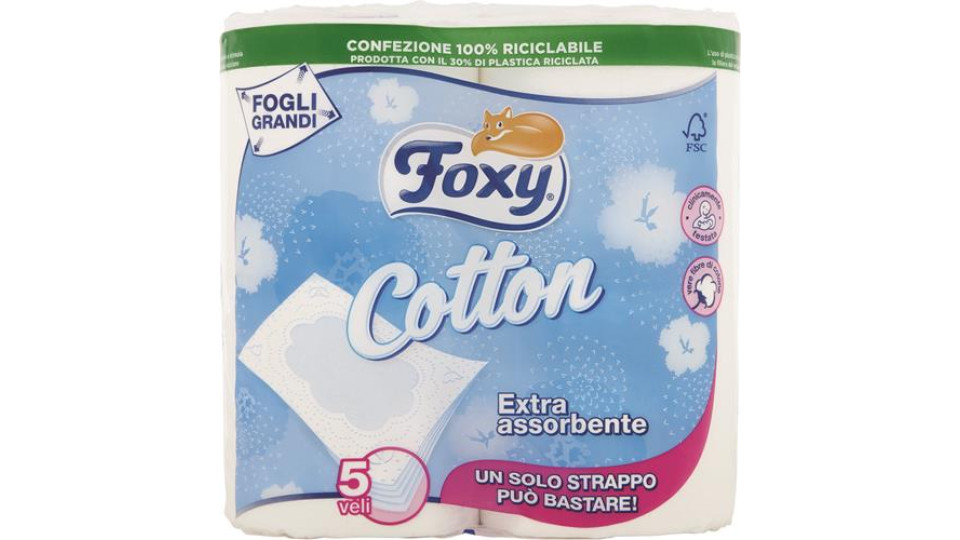Foxy, Cotton carta igienica 5 veli