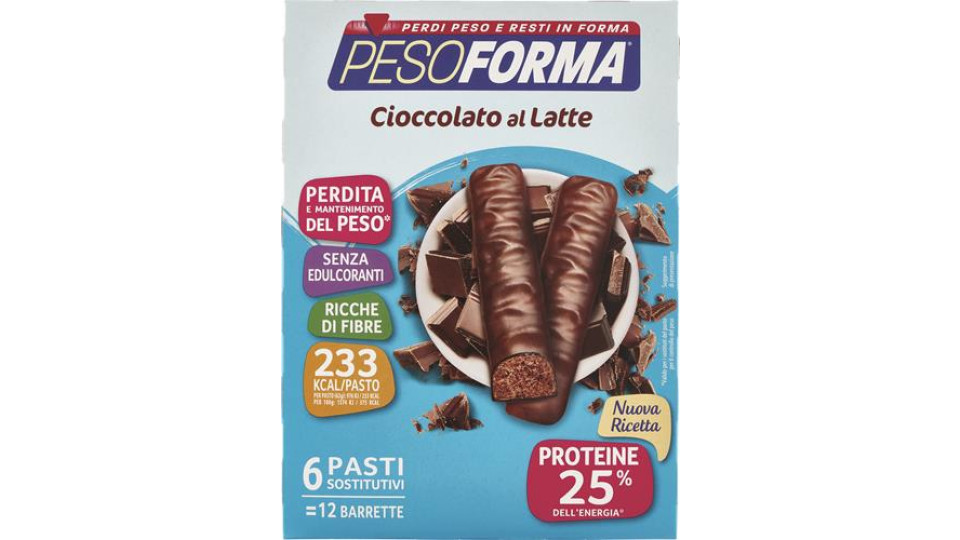 Pesoforma, Barrette al Cioccolato al Latte
