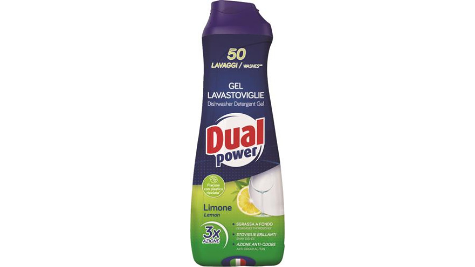 Dual Power super gel lavastoviglie limone ml.660+ brillantante
