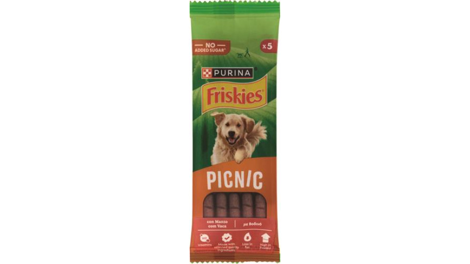 Purina, cane Friskies Picnic snack con manzo