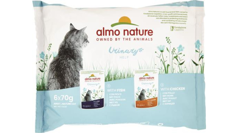 Almo Nature, gatto Urinary Support alimento con pollo