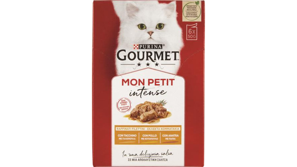 Purina, gatto Gourmet Mon Petit scelta deliziosa con carni delicate con anatra,pollo e tacchino