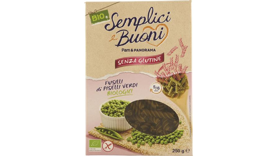 Senza Glutine Fusilli di Piselli Verdi Biologici