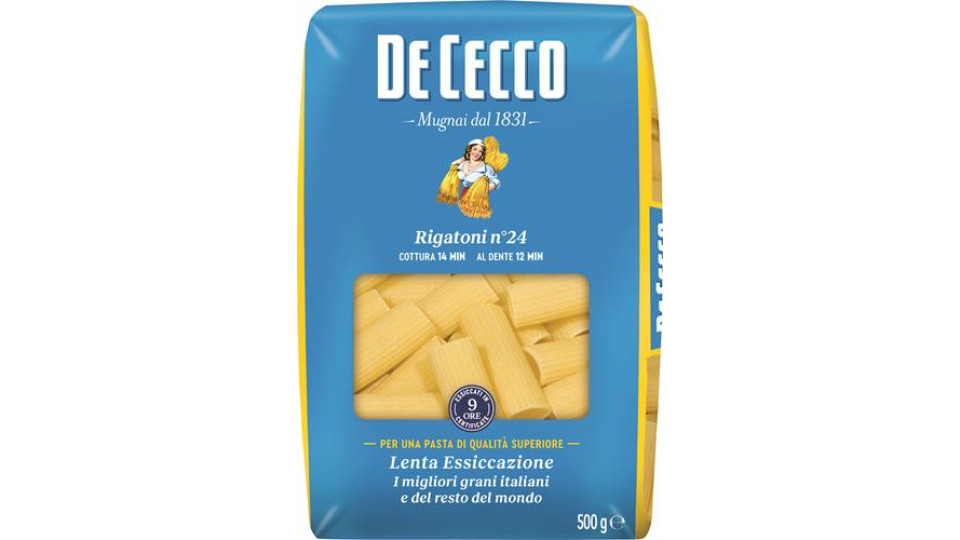 De Cecco - Rigatoni n  24, Pasta di Semola di Grano Duro