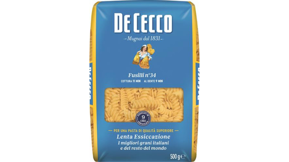 De Cecco - Fusilli 34, Pasta di  di Grano duro