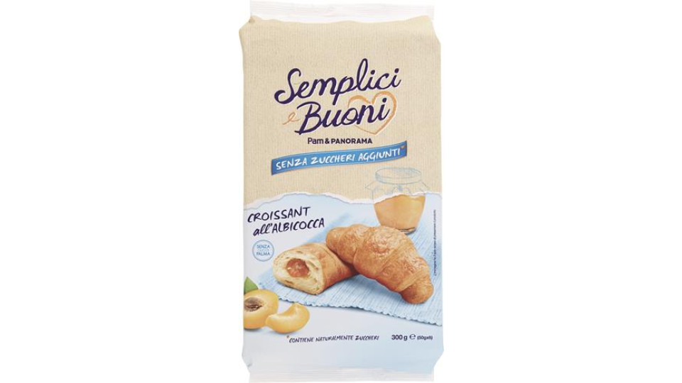 Senza Zuccheri Aggiunti Croissant all'Albicocca 300g (50gx6)