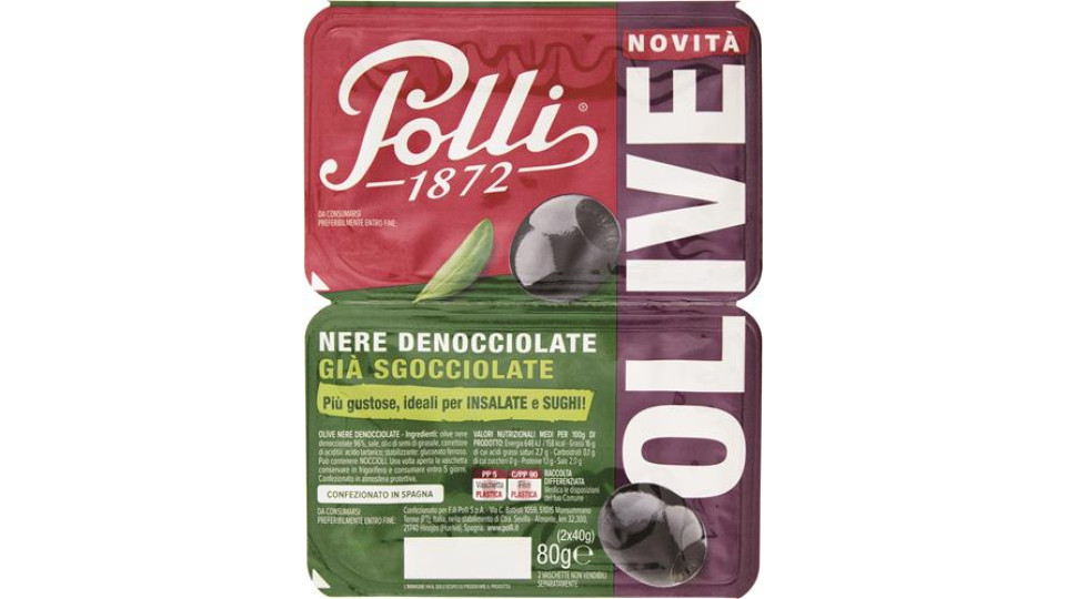 Polli Olive nere denocciolate