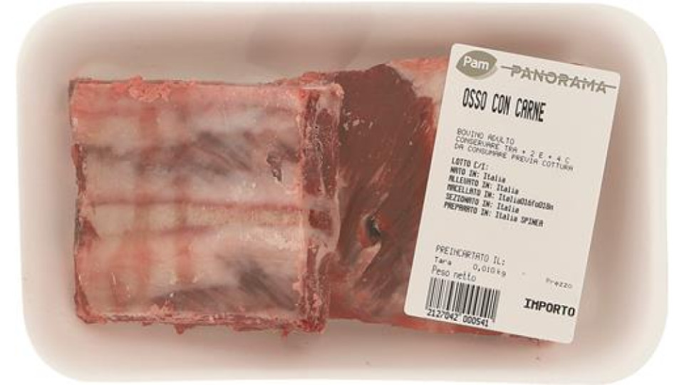 Ossa Con Carne Di Bovino Adulto 400 G Ca