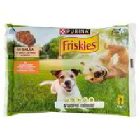 PURINA FRISKIES Cane Umido BOCCONI IN SALSA con Pollo e Carote