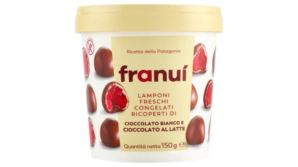 Franui Lamponi Cioccolato Bianco e al Latte 150g