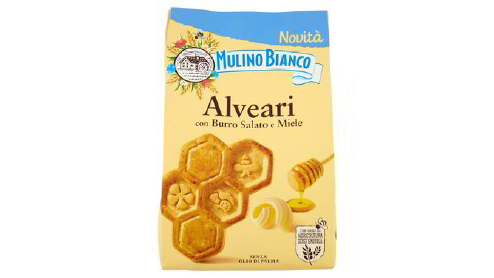 Mulino Bianco Alveari Biscotti con Burro Salato e Miele 300g