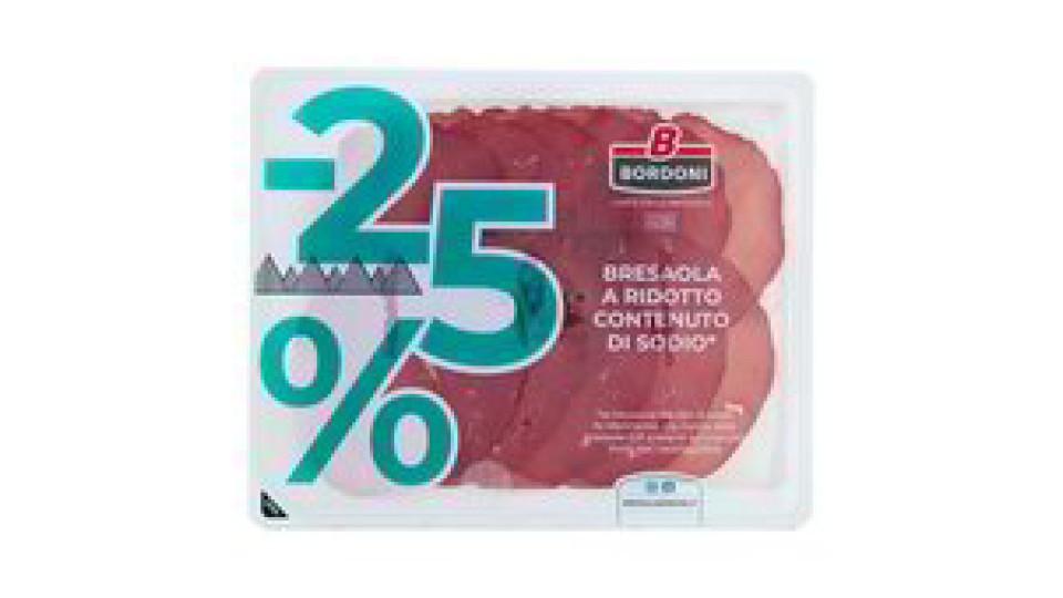 Bordoni -25% Bresaola a Ridotto Contenuto di Sodio* 90 g