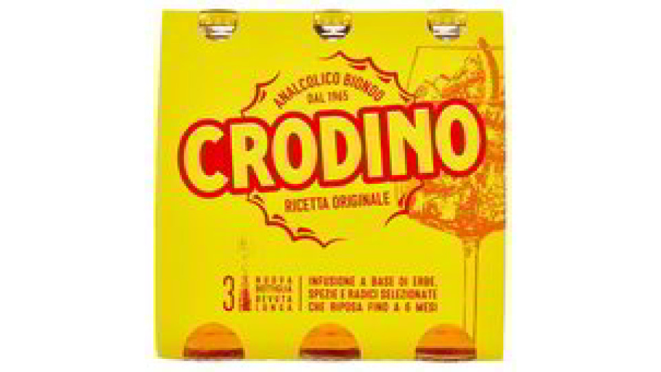 Crodino Analcolico Biondo 3 x 17,5 cl