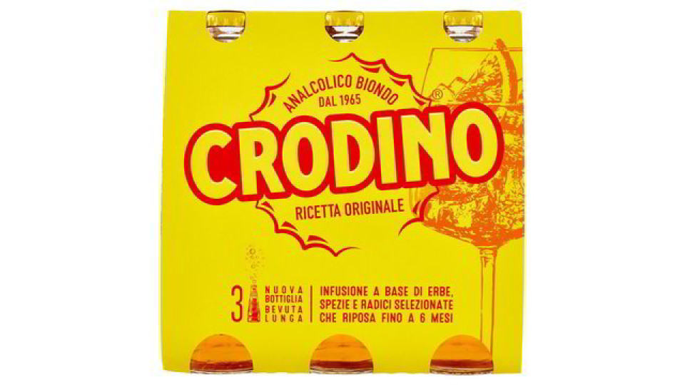 Crodino Analcolico Biondo 3 x 17,5 cl