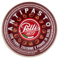Polli Antipasto con Tonno, Zucchine e Funghi in Salsa 210 g