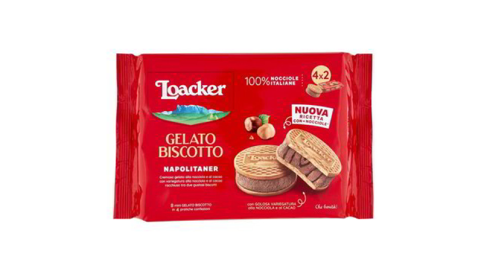 Loacker Gelato Biscotto Napolitaner 4 x 66 g