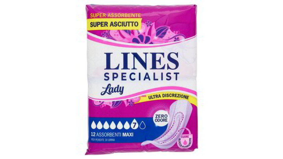 Lines Specialist Lady Assorbenti Maxi 12 pz