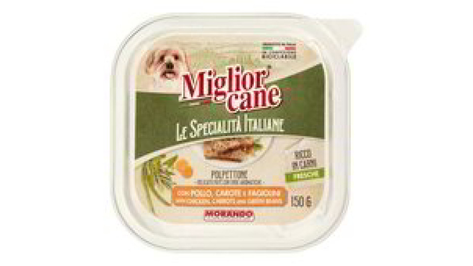 Migliorcane Le Specialità Italiane Polpettone con Pollo, Carote e Fagiolini 150 G