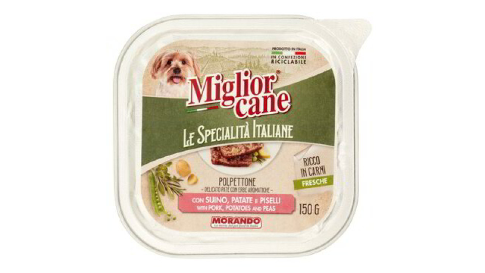 Migliorcane Le Specialità Italiane Polpettone con Suino, Patate e Piselli 150 G