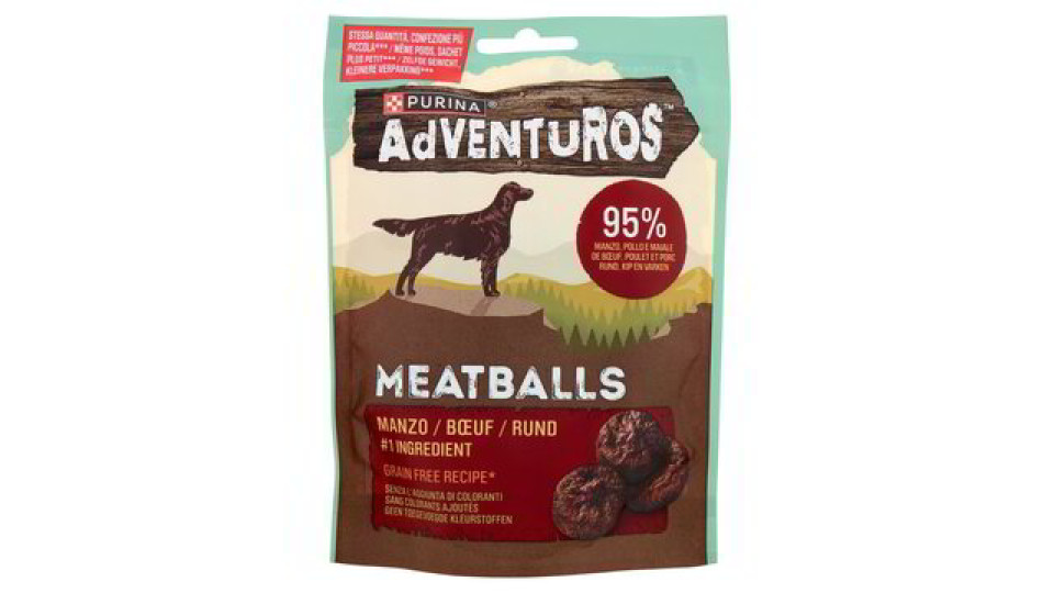 PURINA ADVENTUROS Meatballs Manzo, Pollo e Maiale 70 g
