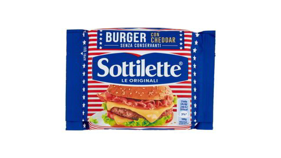 SOTTILETTE BURGER CON CHEDDAR