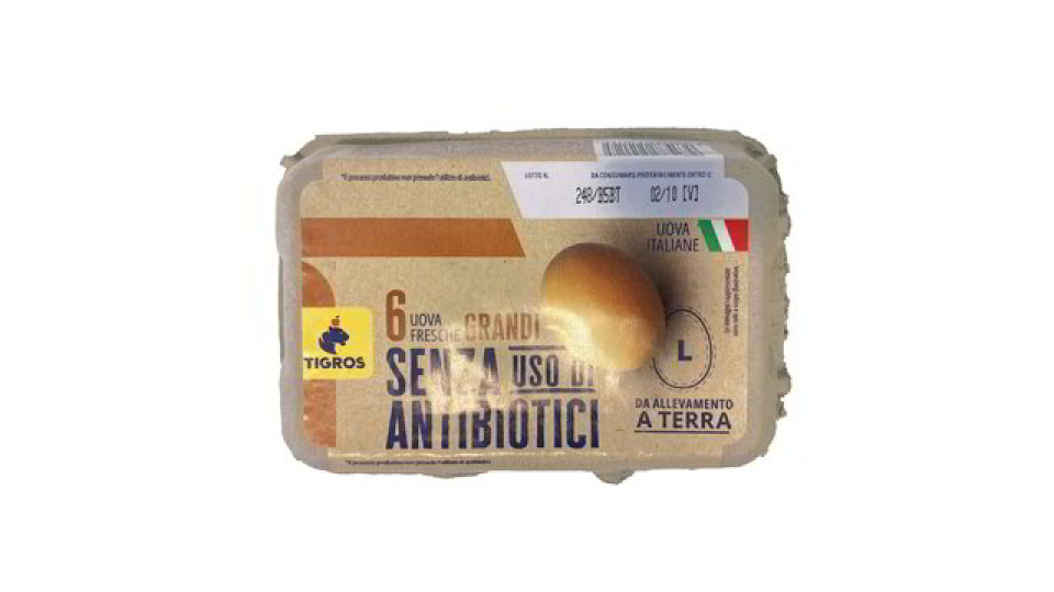 UOVA GRANDI SENZA ANTIBIOTICI