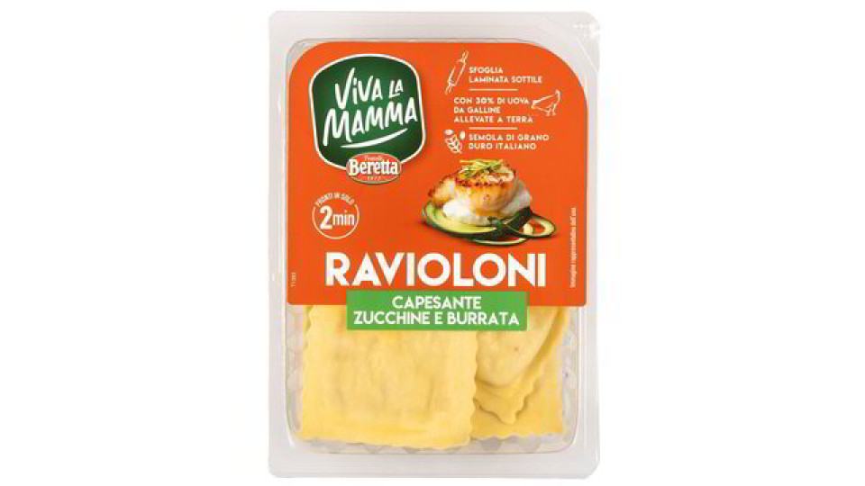 RAVIOLONI CAPESANTE,BURRATA E