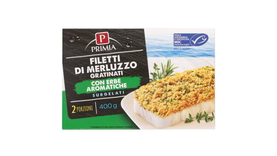 FILETTI DI MERLUZZO GRATINATI CON