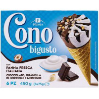 CONO GELATO PANNA E CIOCCOLATO