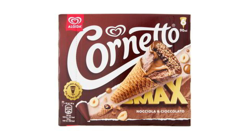 CORNETTO MAX NOCCIOLA/CIOCCOLATO